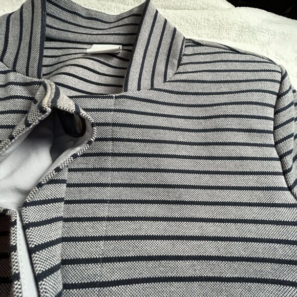 Cabi Womens Navy White Striped Button Front Long-Sleeve Jacket Small Style 5474 - Picture 8 of 11